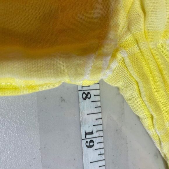 Lands' End Womens Plaid Checked Cotton Long Sleeve Button Up Shirt Yellow Size 2 - Picture 9 of 12